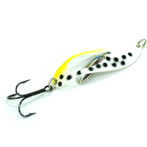 Блесна Kuusamo Taimen Super 75/17 W/Ye/BL-S