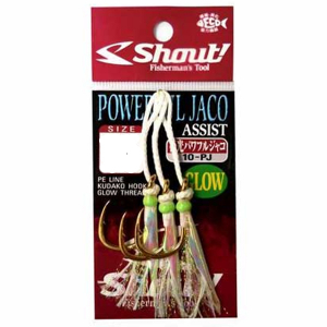 Крючки Assist Shout Jaco Hook 10-PJ 2/0 Glow